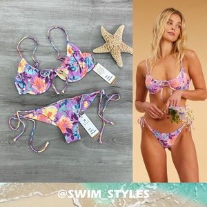 ☀️BILLABONG☀️ HALLEYS GARDEN TIE HALLEYS GARDEN STRIN BIKINI SET